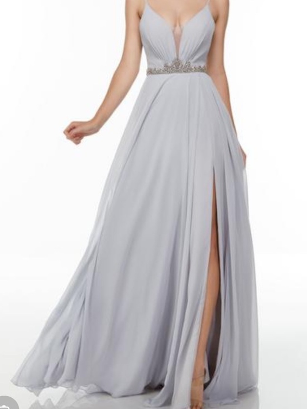 NWT Alyce Paris Dress DIAMOND WHITE Style # 60092 Made in US, Cover pic is style